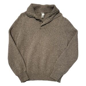 GAP Men's 1/4 Pullover Shawl Collared Knit Sweater